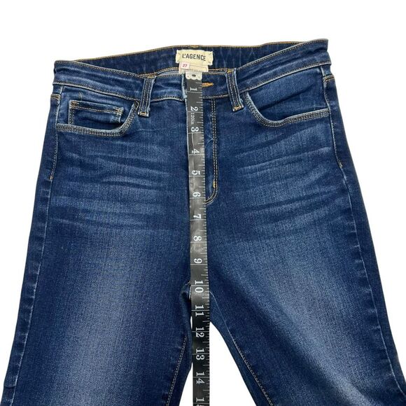 L'Agence High Rise Stretch NWOT Women's Sz 27 Blue Denim Ankle Skinny Jeans - Picture 6 of 10